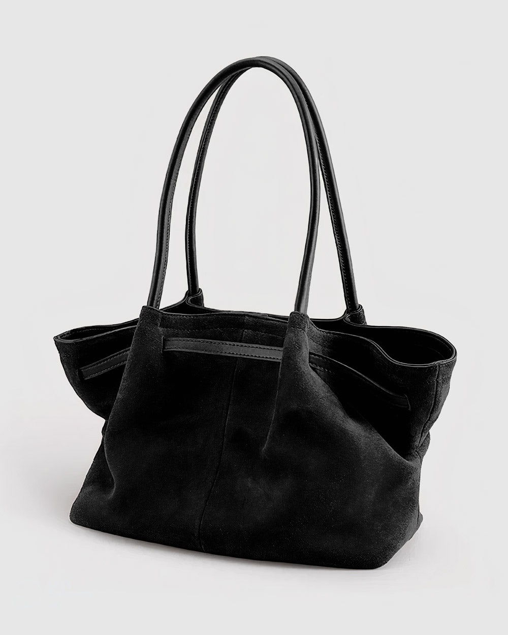 Soft Virginie 17 Suede Tote in Black