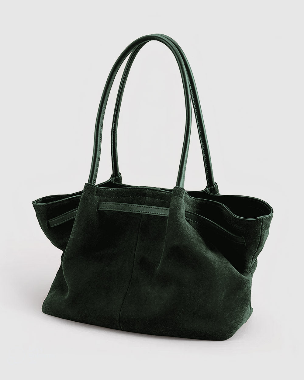 Soft Virginie 17 Suede Tote in Emerald Green