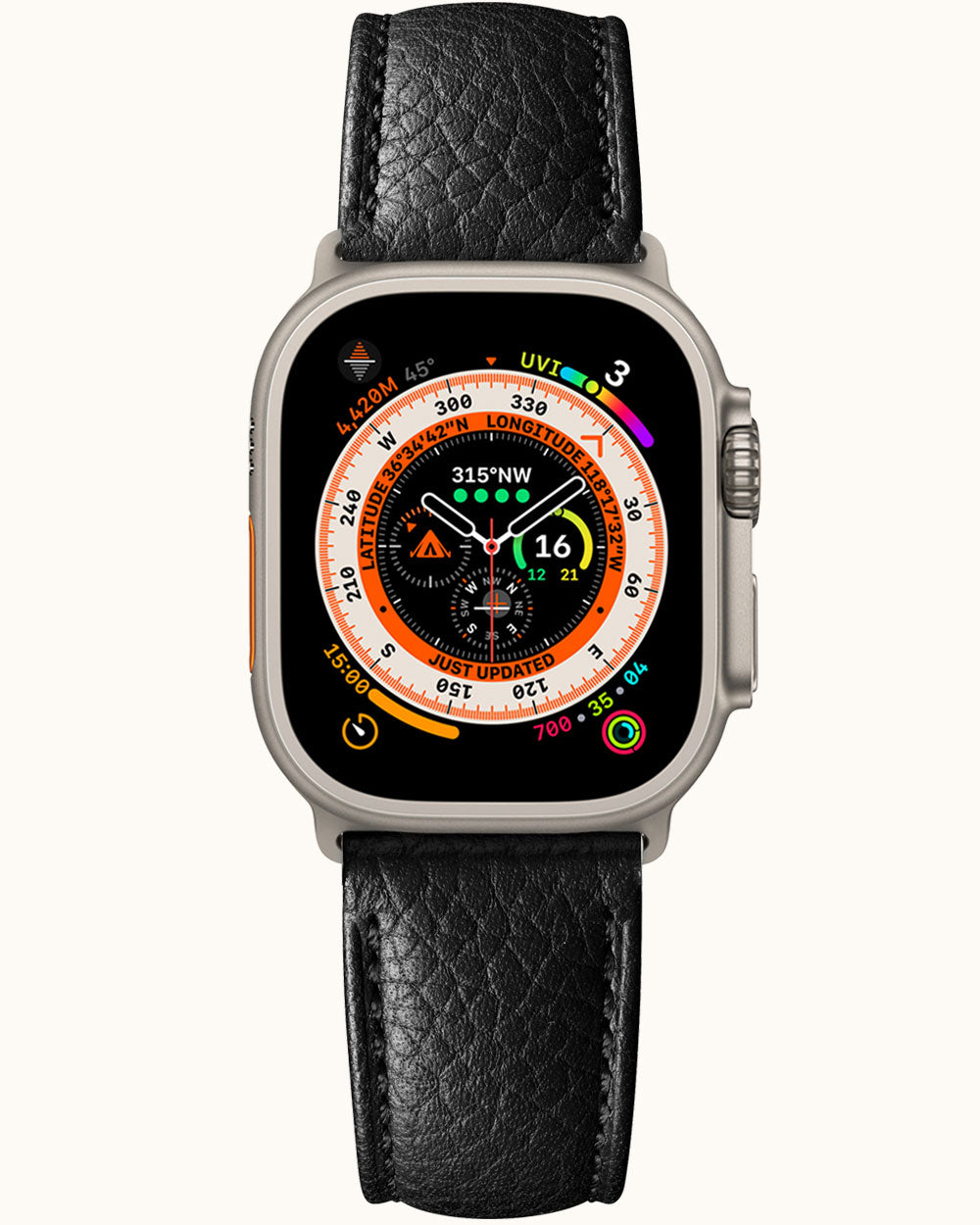 Epsom 1964 - Matte Black - Apple Watch Ultra - Feminine - Buckle